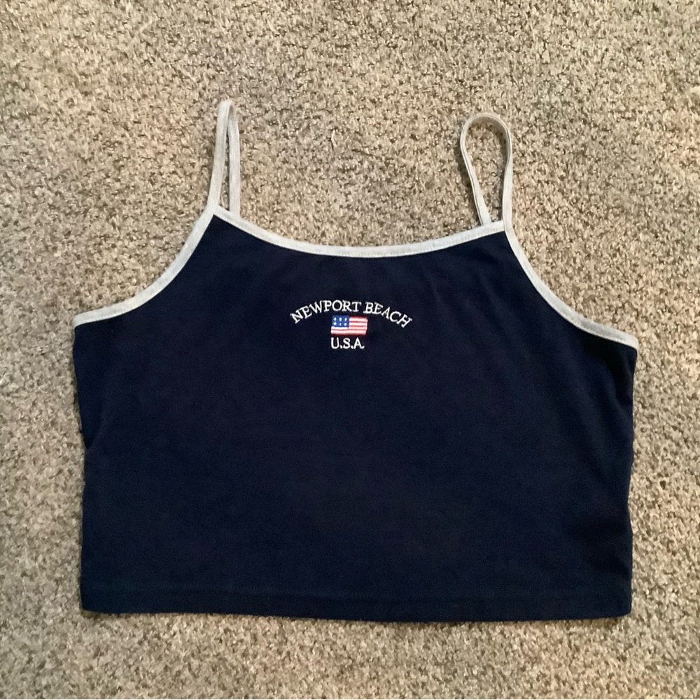 Super Cute Newport Beach Cropped Tanktop